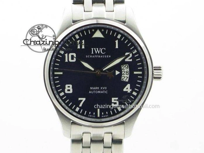 MIROTIME 0307 Portofino IW356501 SS V3 MK 1:1 Best Edition Blue Dial On SS Mesh Bracelet MIYOTA Timeless 7194